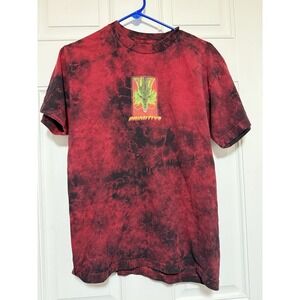 Dragon Ball Z Primitive Red & Black Tie Dye T Shirt Men's size Small